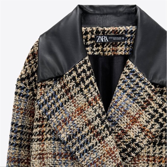 ZARA plaid combination blazer - Picture 4 of 5